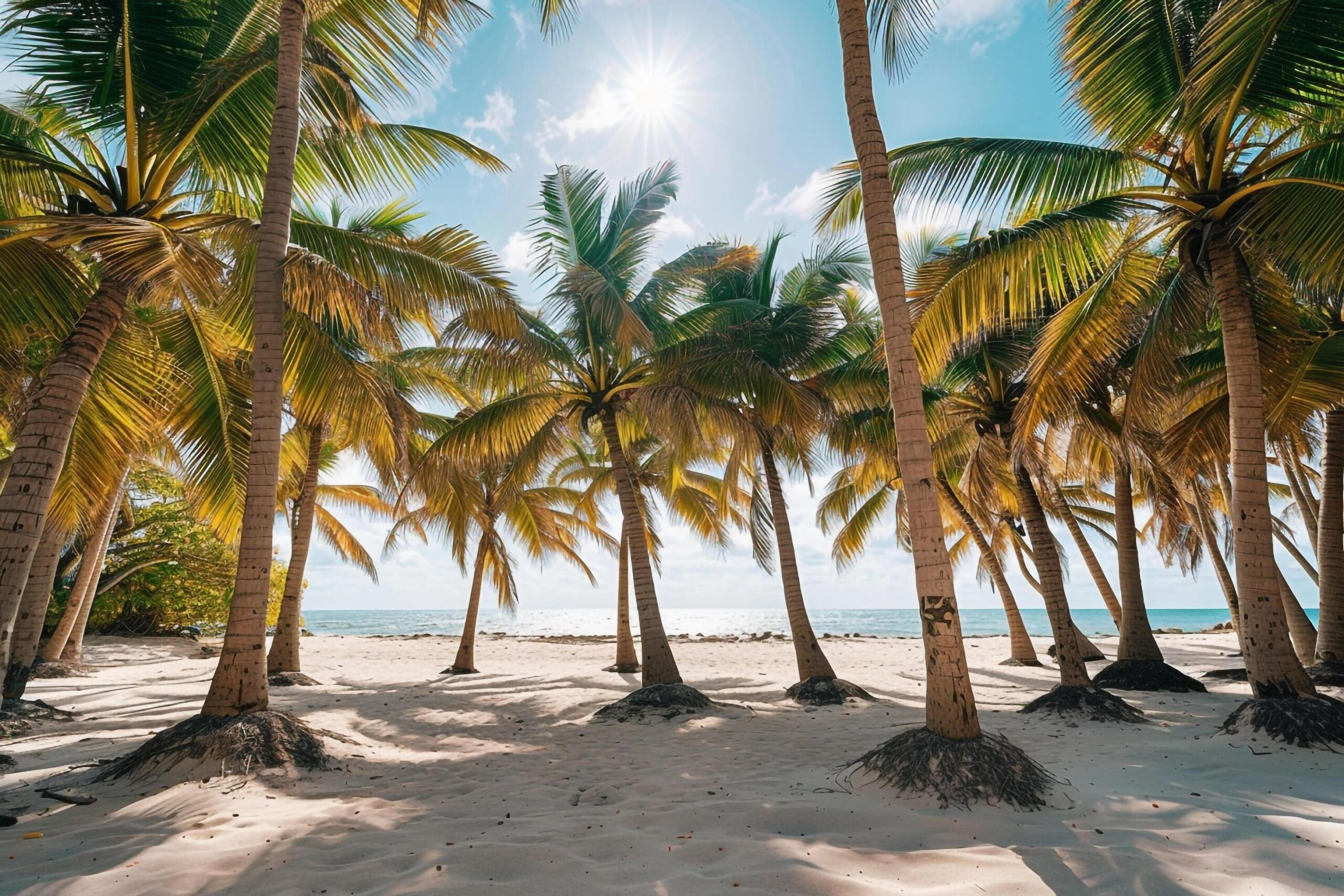 South Beach palm trees